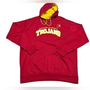 Champion USC Southern California Trojans Red/Yellow pull over Hoodie men size XL